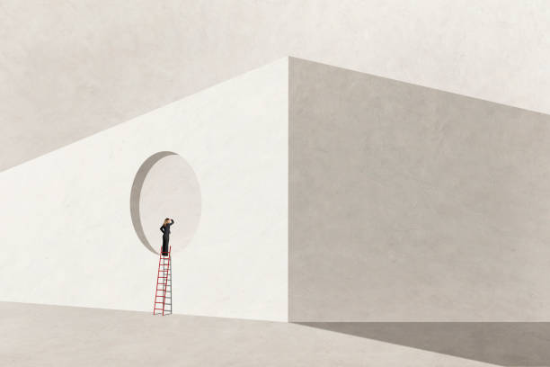istock Woman Looking Through A Spyglass 1369468867