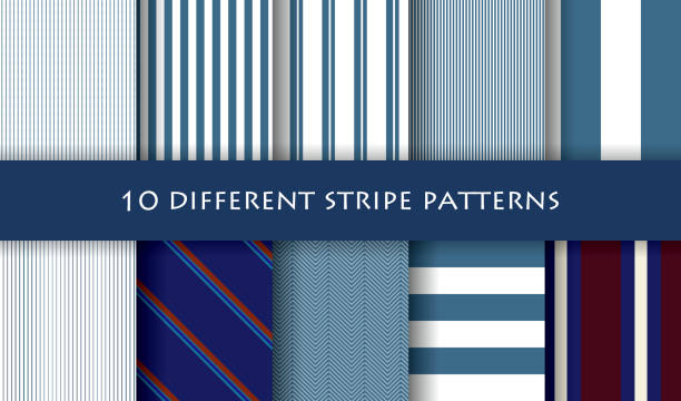 ストライプパターンセット - pinstripe点のイラスト素材／クリップアート素材／マンガ素材／アイコン素材