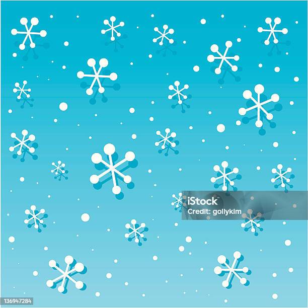 Niedlichen Schneeflocken Stock Vektor Art und mehr Bilder von Bildhintergrund - Bildhintergrund, Blau, Designelement