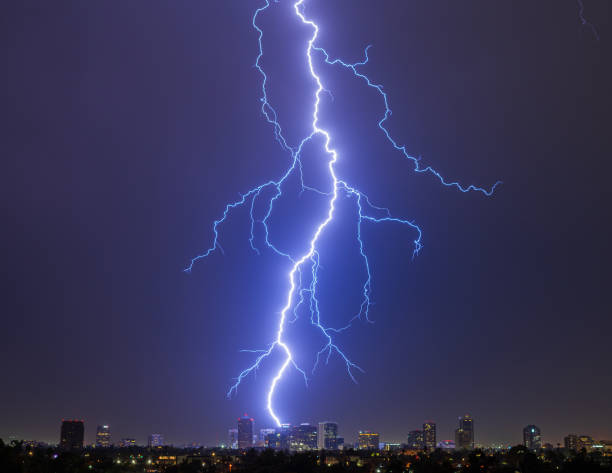 Lightning strike over the Phoenix, Arizona skyline
