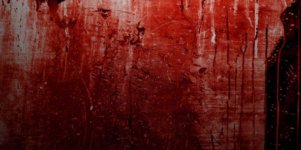 istock Scary dark red wall for background 1369491986