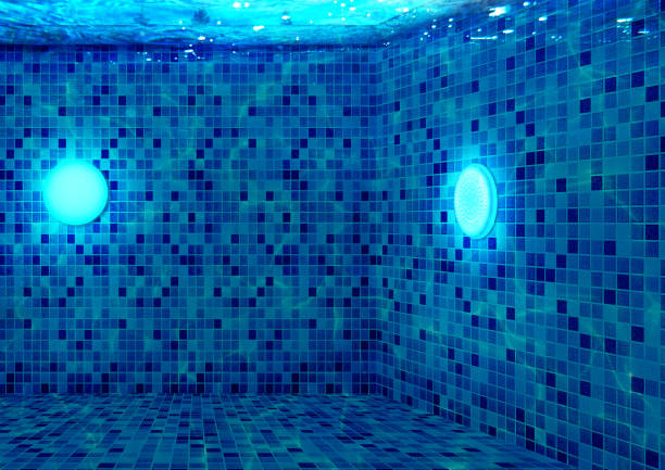istock Underwater Swimming Pool Clear Water Using LED Waterproof Lighting 1369498600
