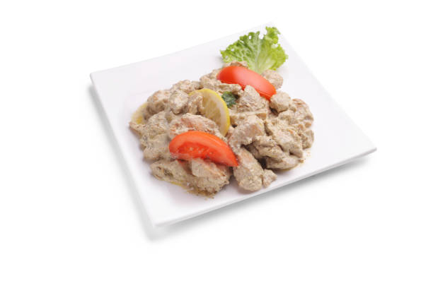 White rice and Chicken with steamed vegetable