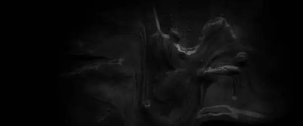 Photo of Scary dark grunge goth design . horror black background