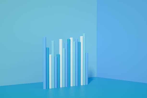istock Abstract line chart finance blue background 1369510649