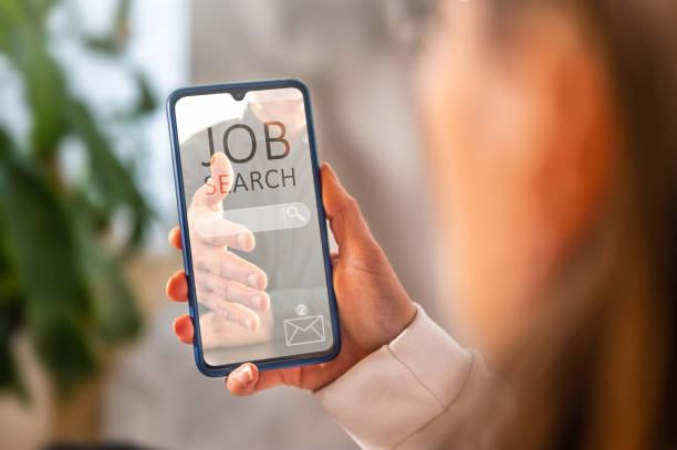 istock Modern job search via internet search with smartphone 1369515397