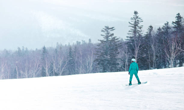 istock a depersonalized girl on a snowboard 1369516973
