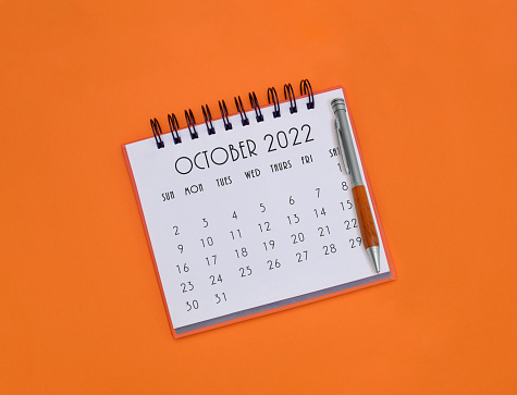 Calendario Octubre 2022 photo