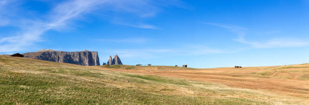 istock Beautiful panorama of the Seiser Alm plateau plains with Punta Euringer mountain range 1369520504