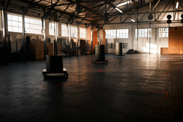 istock Shot of an empty gym 1369524121
