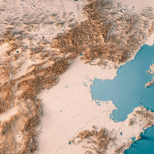istock Hebei Province China 3D Render Topographic Map Neutral 1369527114