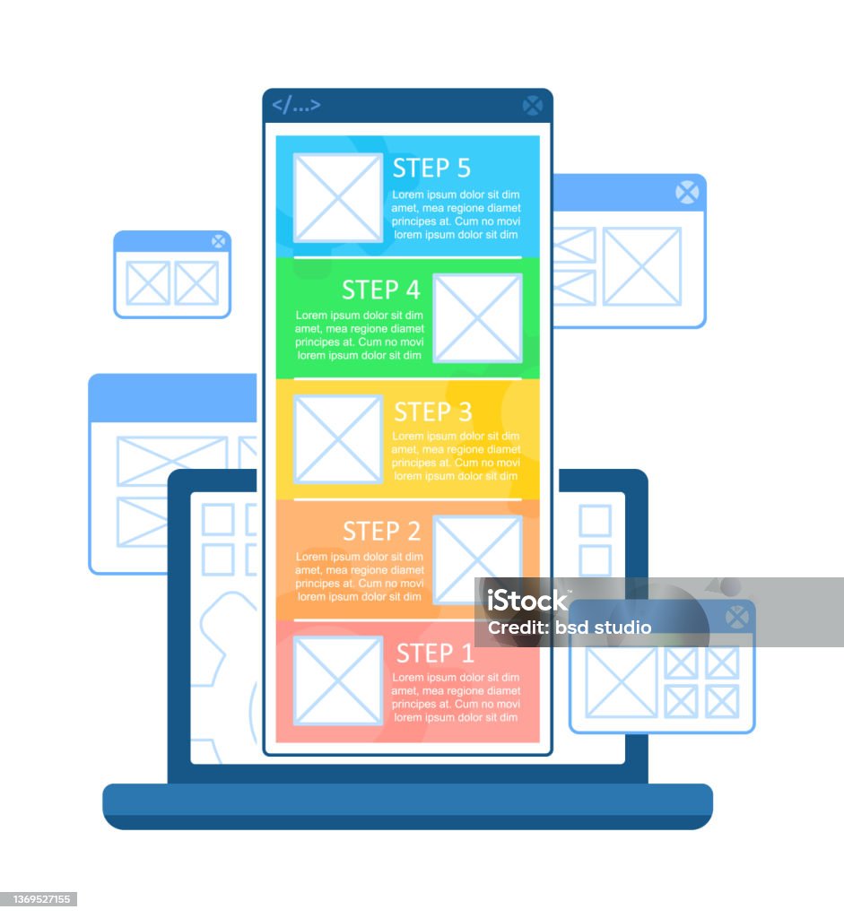 Html Coding Infographic Chart Design Template Stock Illustration ...