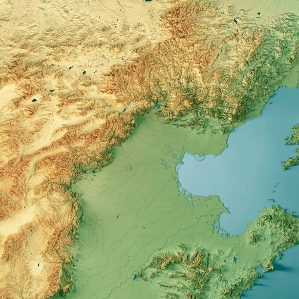 istock Hebei Province China 3D Render Topographic Map Color 1369527213