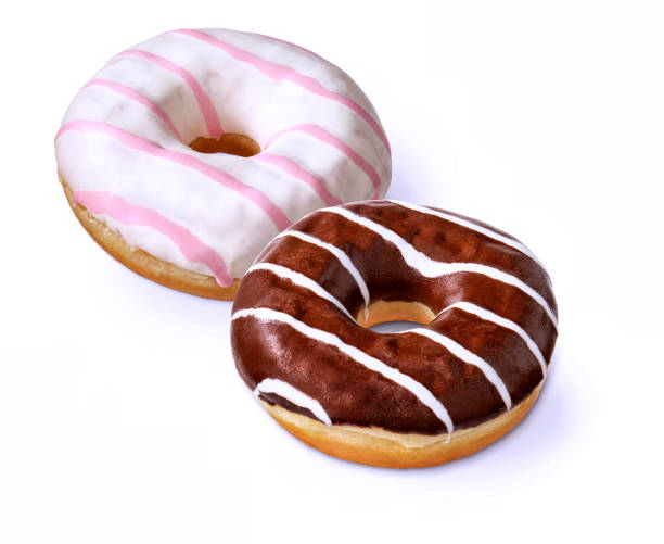 istock Close-Up Of two Donuts On White Background 1369528083
