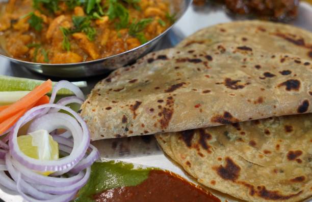 istock Indian flatbread lachchha or layered paratha 1369528102