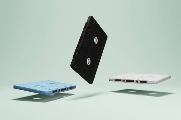 Audio cassette tape. 80s and 90s Media.