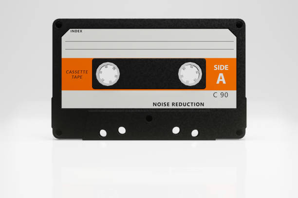 Audio cassette tape. 80s and 90s Media.