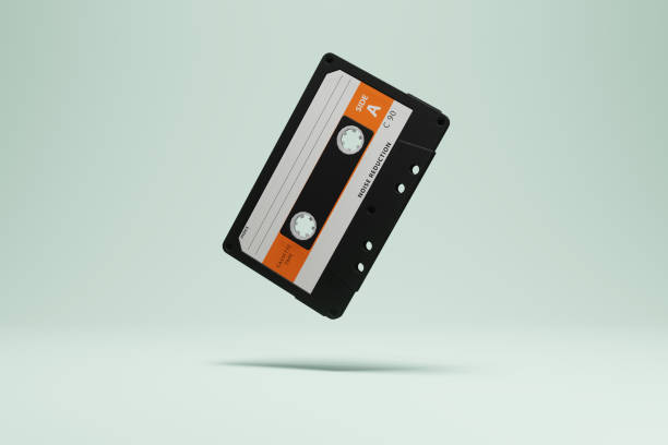 Audio cassette tape. 80s and 90s Media.