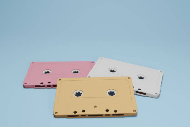 istock Audio cassette tape. 80s and 90s Media. 1369530137