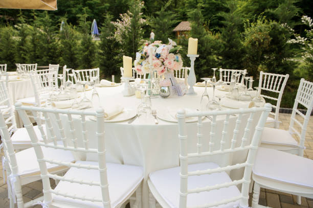 istock Wedding reception banquet party table 1369532754
