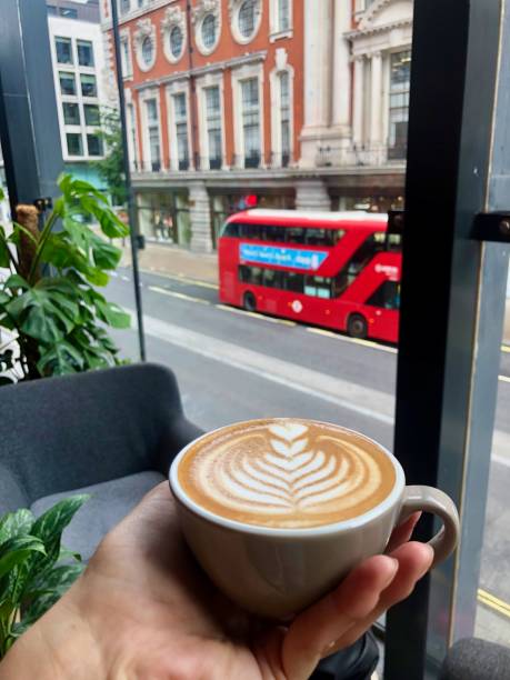 istock Flat white overlooking Oxford Street 1369533528