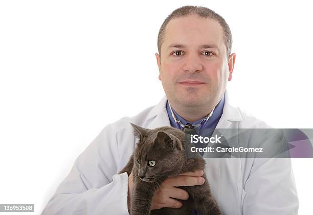 Foto de Veterinário Com Gato e mais fotos de stock de Adulto - Adulto, Animal, Animal de estimação