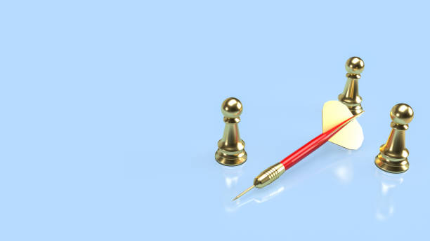 istock The darts and chess on blue background for business concept 3d rendering 1369536109