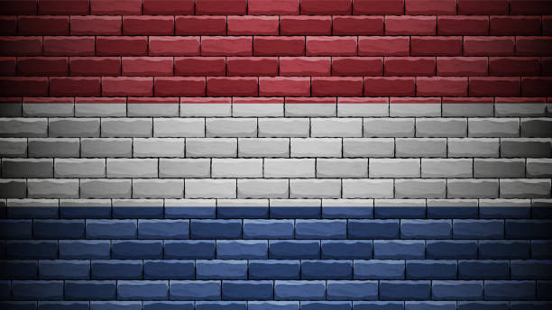 ilustrações de stock, clip art, desenhos animados e ícones de eps10 vector patriotic background with the colors of the flag of holland. - holanda futebol