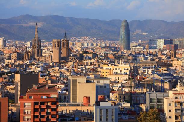 istock Barcelona afternoon cityscape 1369548830