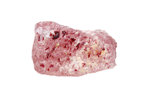 Strawberry quartz on white background stock photo