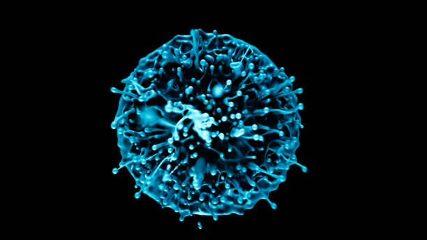 Blue colour blotch against black background