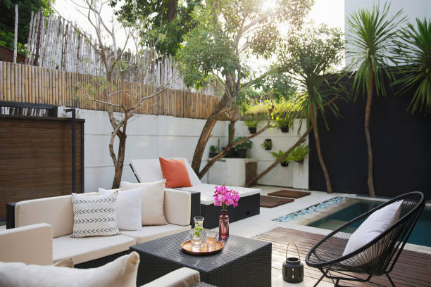 istock Beautiful Tropical Outdoor Terrace 1369552051