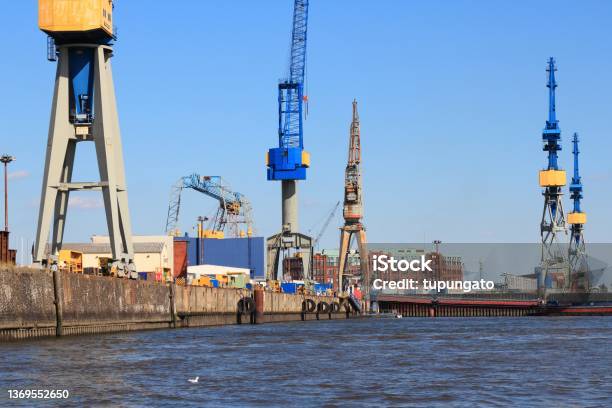 Port Of Hamburg Germany Stock Photo - Download Image Now - Port Of Hamburg, Architecture, Building Exterior