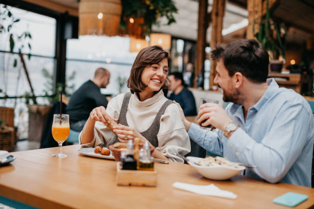 istock Enjoyable lunch in a restaurant 1369561604