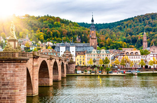 pont d'heidelberg - allemagne photos et images de collection