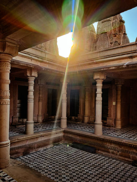 istock Indian Jain temple interior 1369566493
