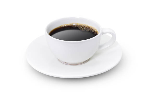 istock cup of Hot black coffee isolated on white 1369569422