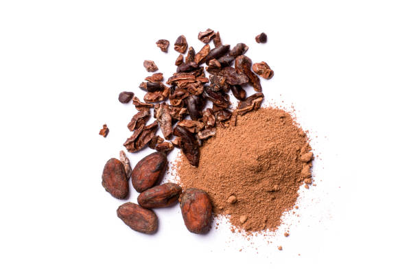 istock Cocoa powder with cacao beans 1369569461