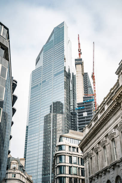 istock Skyscrapers and construction site in London 1369569682