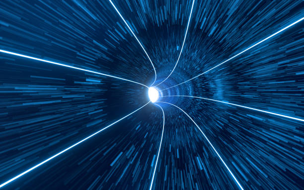 istock Wormholes and glowing tunnels, 3d rendering. 1369571437