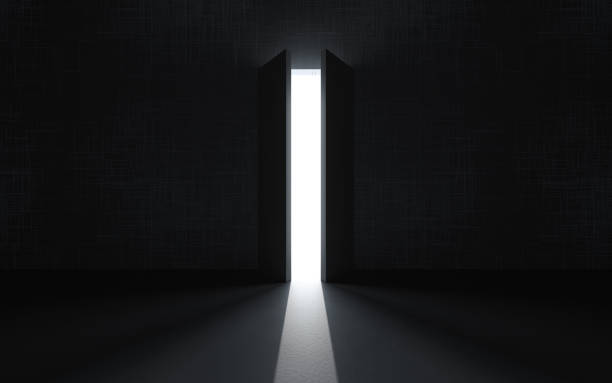 istock Open the door, success and hope, 3d rendering. 1369572132