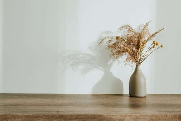 istock Dried flowers pampas grass in the ceramic vase 1369573655