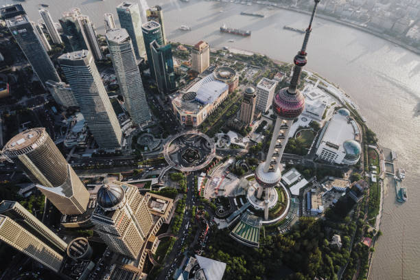 istock Aerial View of Shanghai Skyline 1369574119