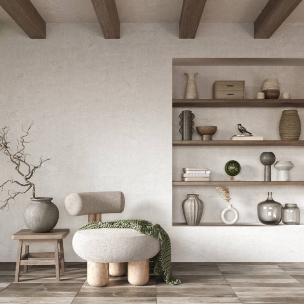 istock Interior design of modern apartment. Interior mockup, 3d render 1369577018