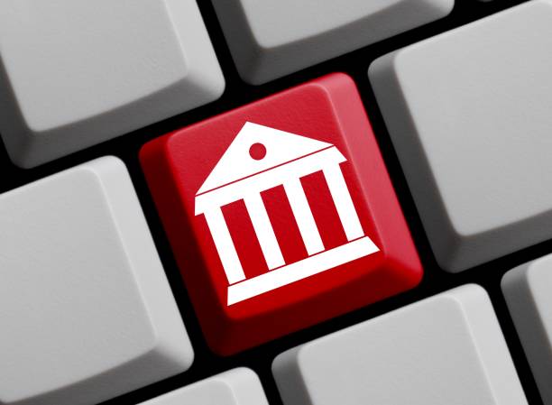 Museum, Town Hall or building online - 3D illustration