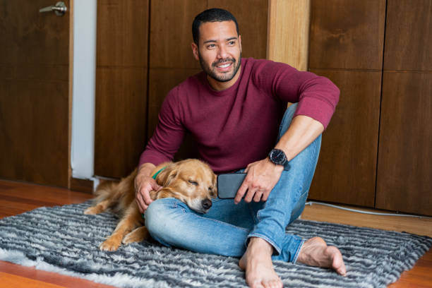 istock man spending the day with his pet. 1369580079