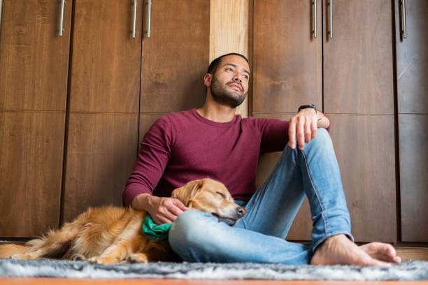 istock man spending the day with his pet. 1369580111