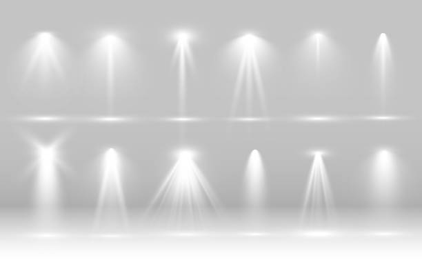 kuvapankkikuvitukset aiheesta valkoinen kohtaus, jossa on valonheittimen. vektorikuva. - illuminated