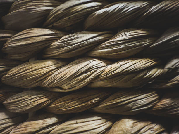 Light wood fibers braided as texture or background.