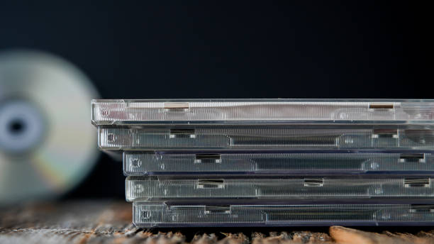 istock CD or DVD plastic jewel case with one CD out 1369591466